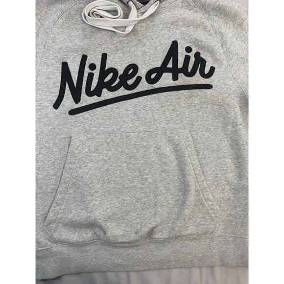 Nike Air Men's Pullover Hoodie Sweatshirt Grey Logo Spell Out Size Small - Picture 5 of 9